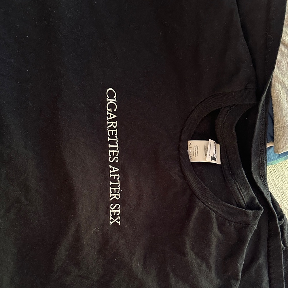 Cigarettes After Sex Black Logo Tee 100% Cotton